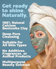 Aztec Secret Indian Healing Clay used as a body wrap for spa-like treatment.