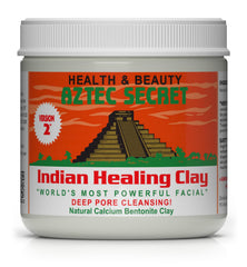 Aztec Secret Indian Healing Clay jar close-up for deep pore cleansing