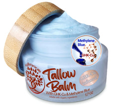 AzulBotanicals copper peptide GHk-Cu Methylene Blue balm closeup showing antioxidant skin support