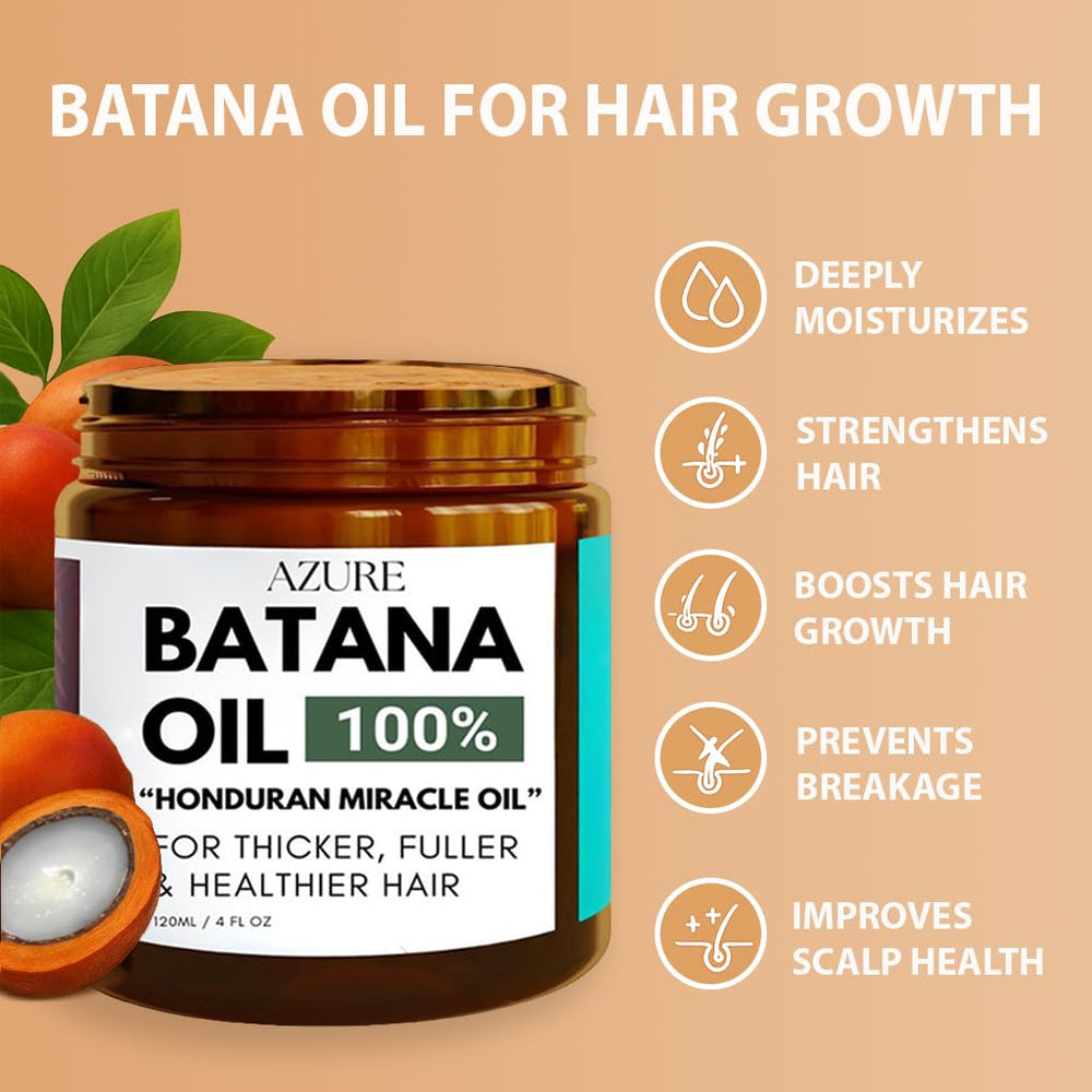 AZURE Batana Oil Paste hands-application demonstrates easy scalp massage for nourishing moisture.
