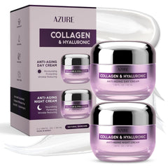 Azure Cosmetics collagen-hyaluronic moisturizer packaging highlights premium hydration benefits