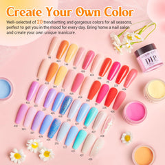 AZUREBEAUTY 20 pastel powders offer long-lasting color and smooth application.