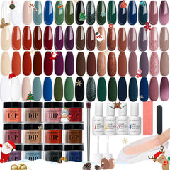 AZUREBEAUTY 42Pcs dip powder kit front view for convenient at-home manicure.