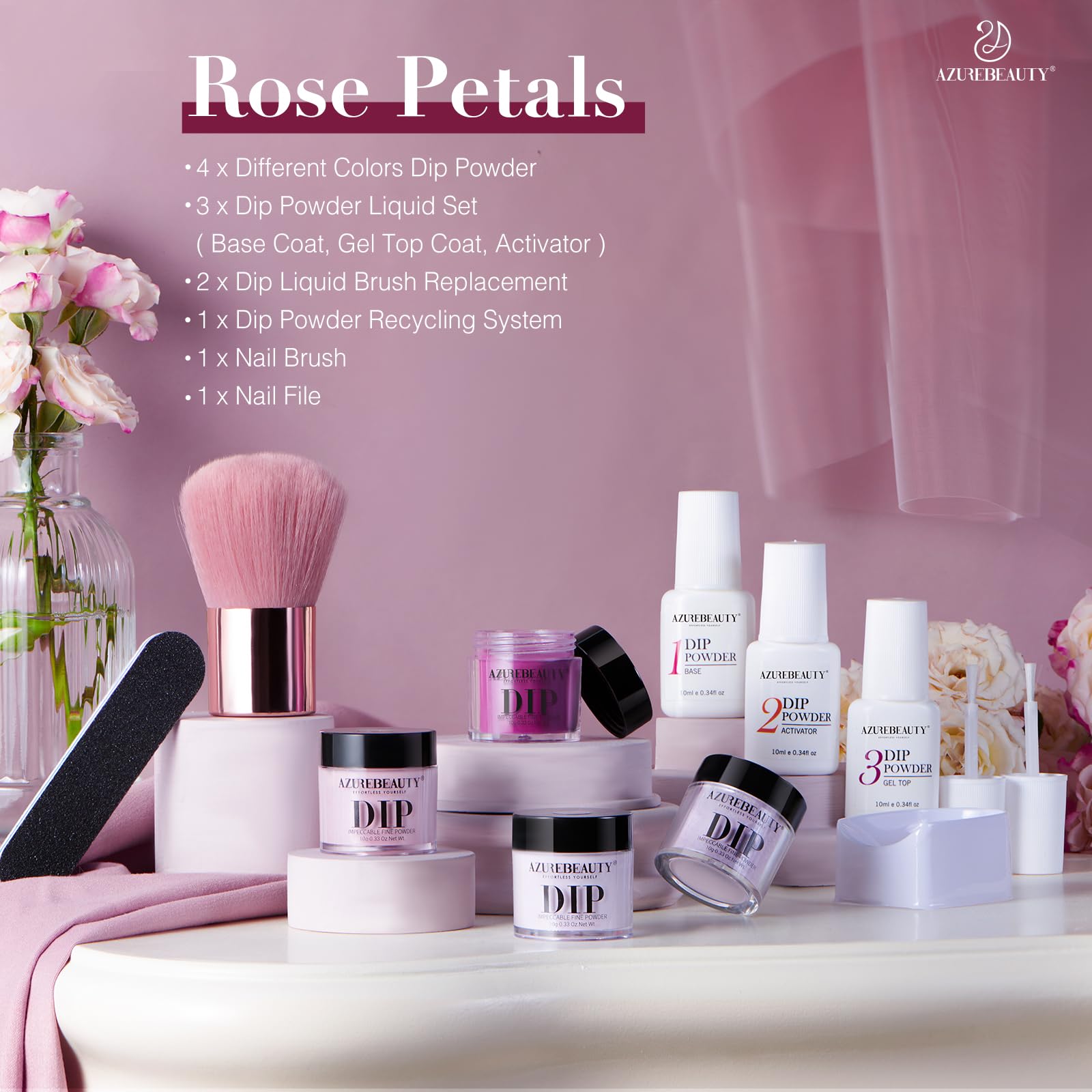 AZUREBEAUTY activator 10ml helps secure powder without curing lamp.