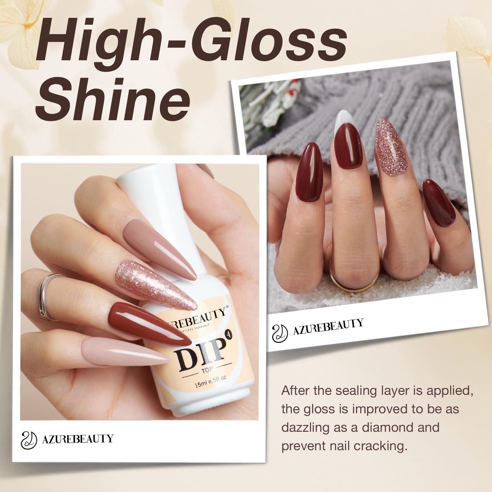AZUREBEAUTY dip bond bottle promoting strong adhesion with gentle formula.