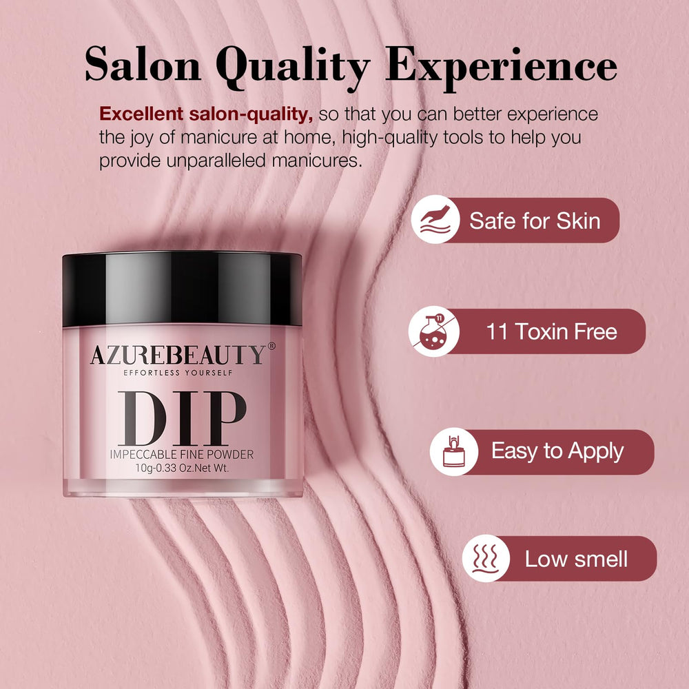 AzureBeauty finished nails with glossy shine for durable wear and photo readiness