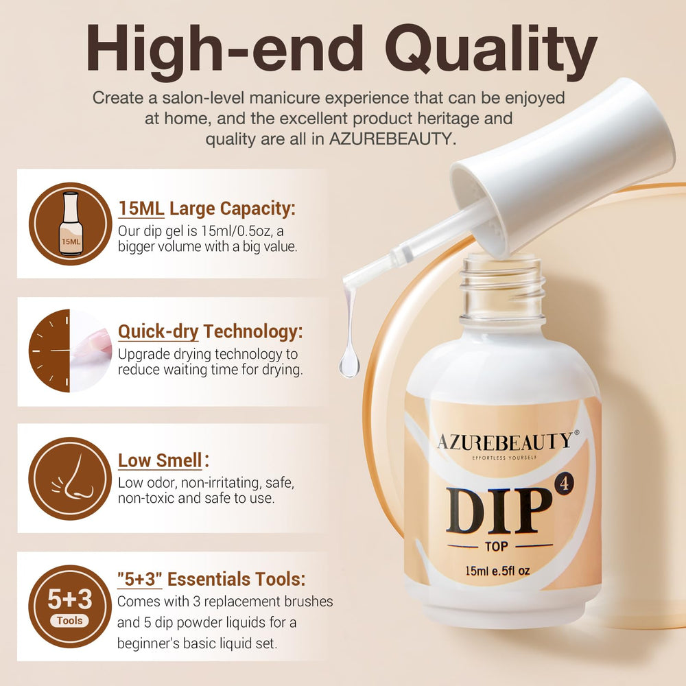 AZUREBEAUTY dip kit at-home setup enabling DIY manicures.