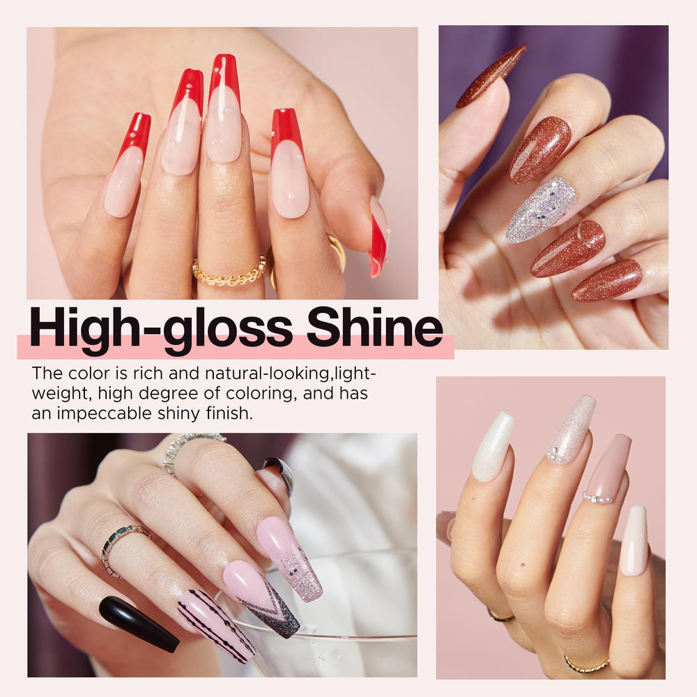 AzureBeauty dip kit contents including colors and liquids for DIY nails