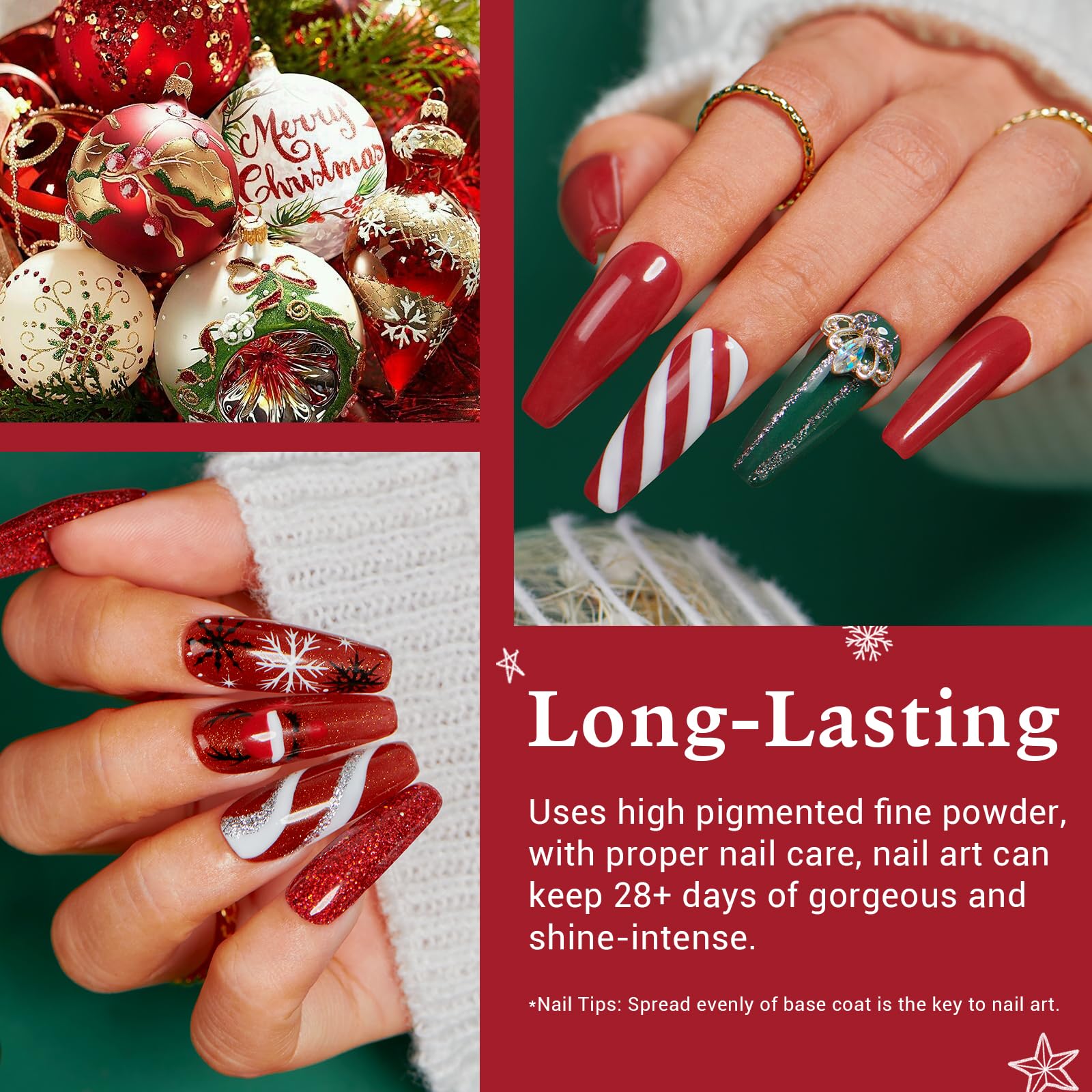 AZUREBEAUTY dip liquid set enables smooth, even powder application.