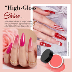 AzureBeauty dip powder base and top coat kit for smooth finishes