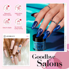 AZUREBEAUTY dip powder kit activator speeds dry time for efficient manicures.