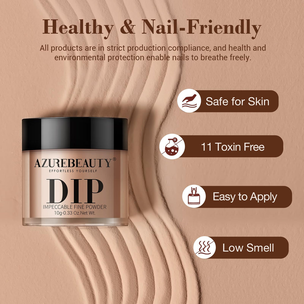 AZUREBEAUTY no-LED-dryer required air-dry formula supports quick at-home manicures