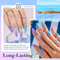AZUREBEAUTY kit contents laid out for a complete at-home manicure.