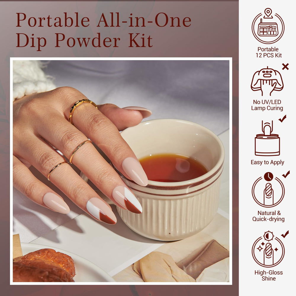 AZUREBEAUTY dip powder recycling tray keeps work area tidy during powder application.
