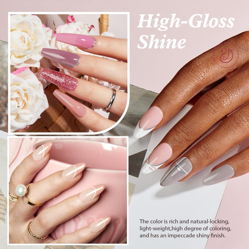 AzureBeauty top coat bottle delivers a glossy finish for enhanced shine