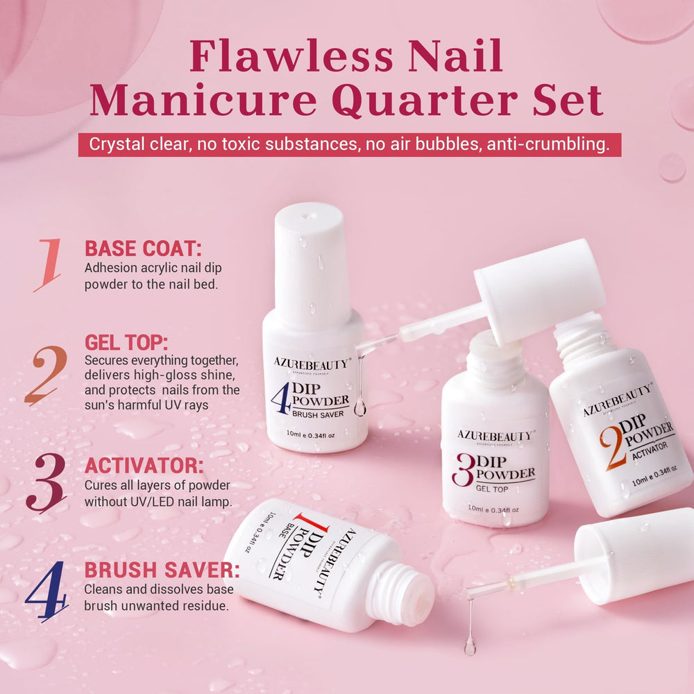AZUREBEAUTY clear and nude shades support French and everyday nail looks.