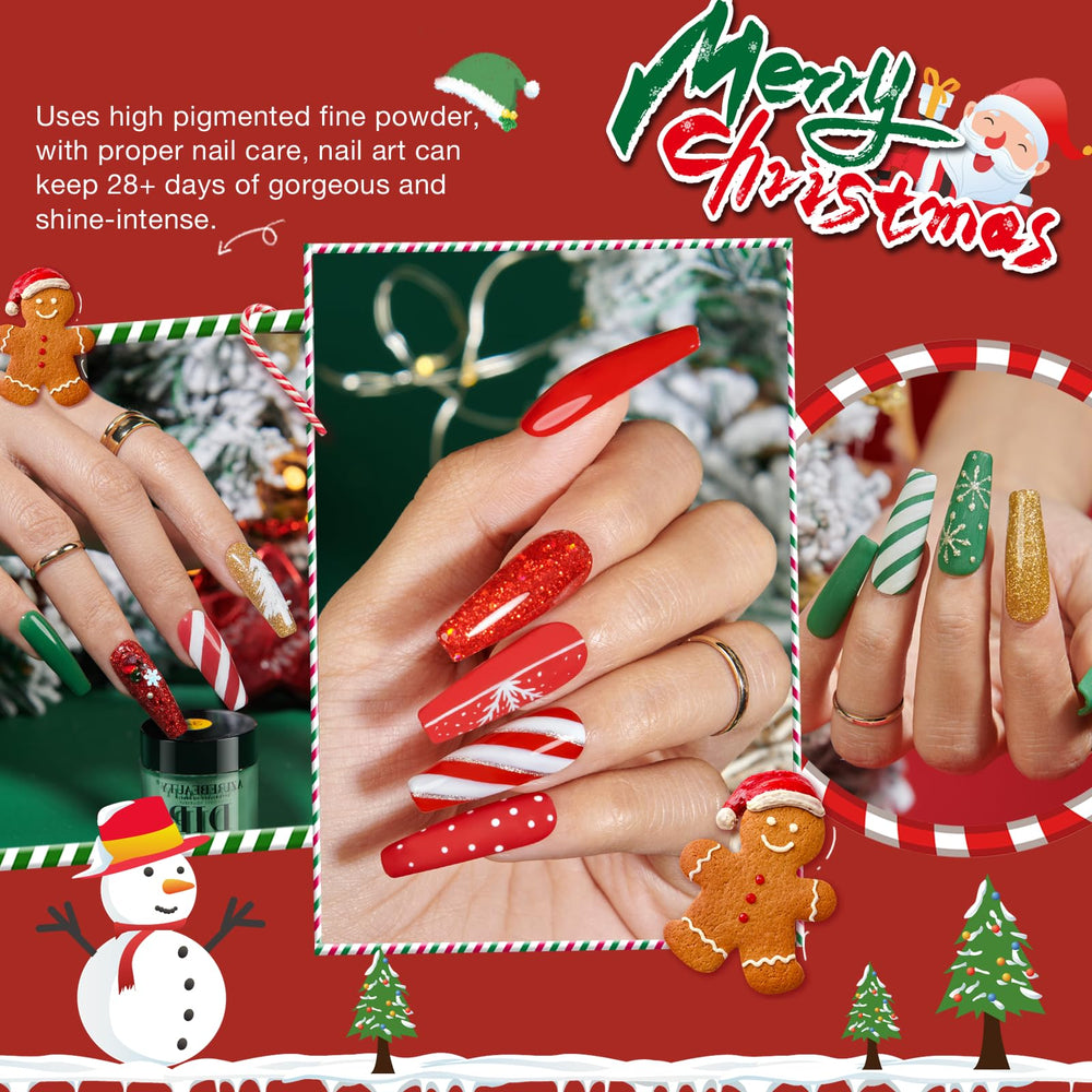 AZUREBEAUTY dip powder red offers bold color for durable, salon-grade nails.