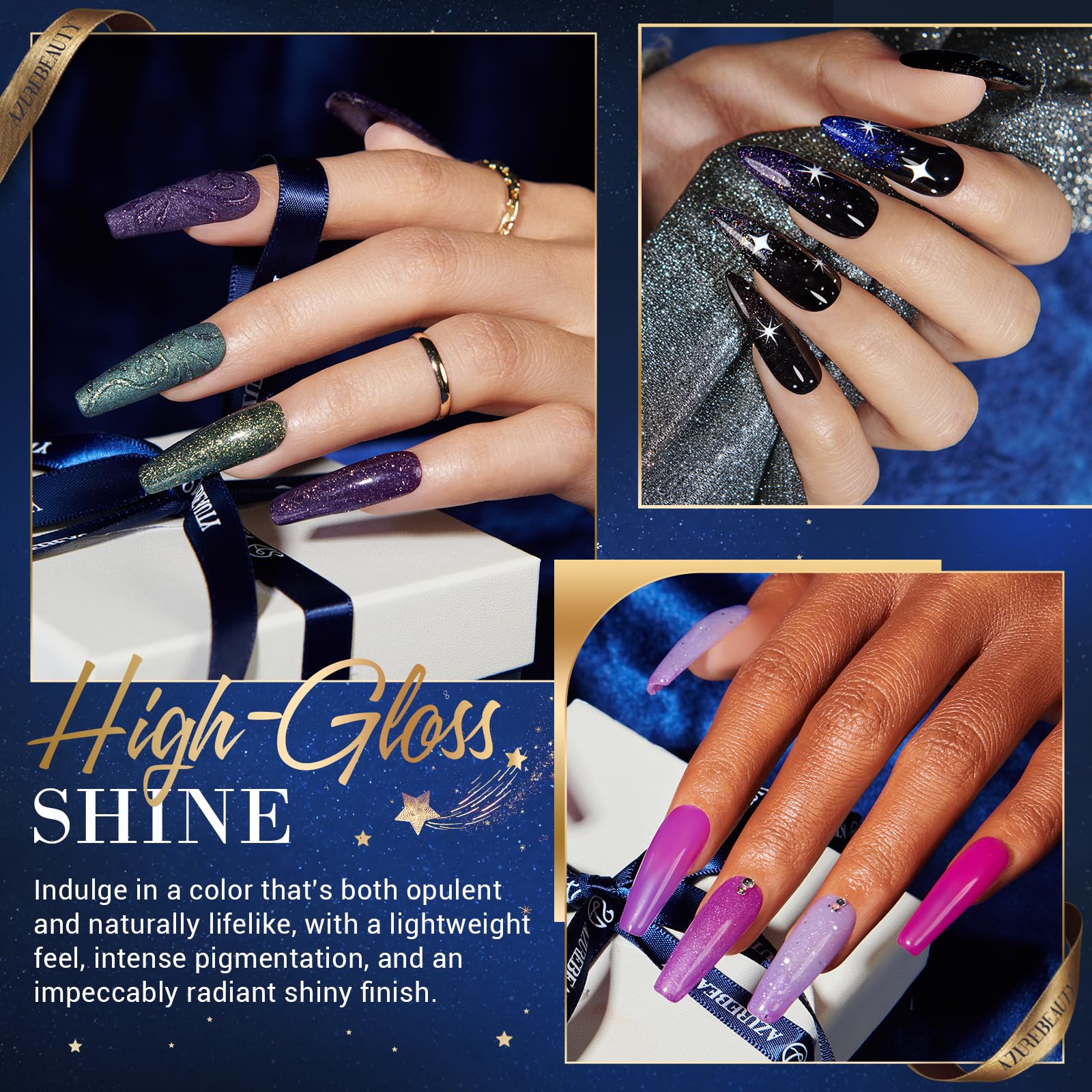 AZUREBEAUTY top coat bottle delivering high-gloss, durable finish