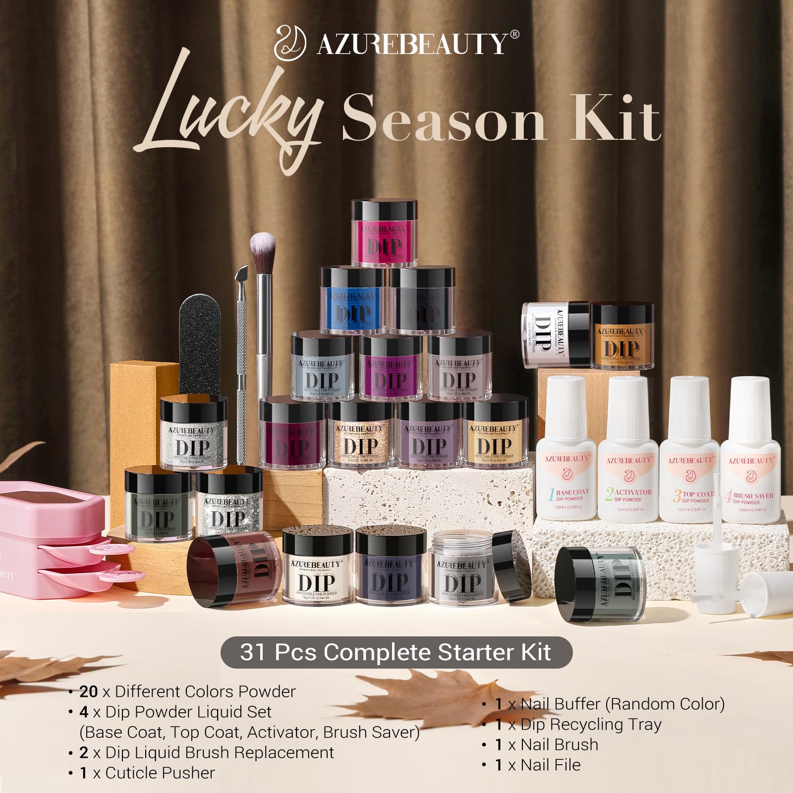 AZUREBEAUTY glossy finish adds long-lasting shine and natural-looking color.