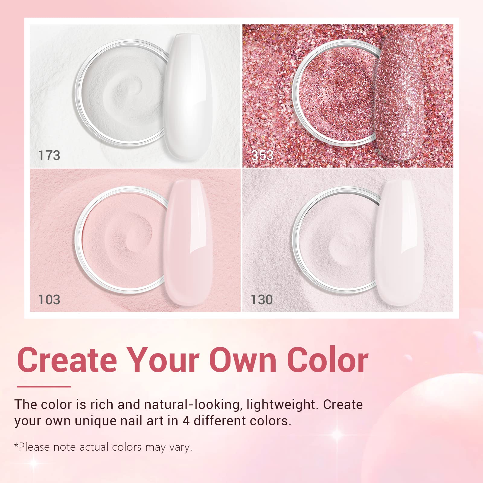 AZUREBEAUTY polvo nude, tono discreto para manicura pulida.