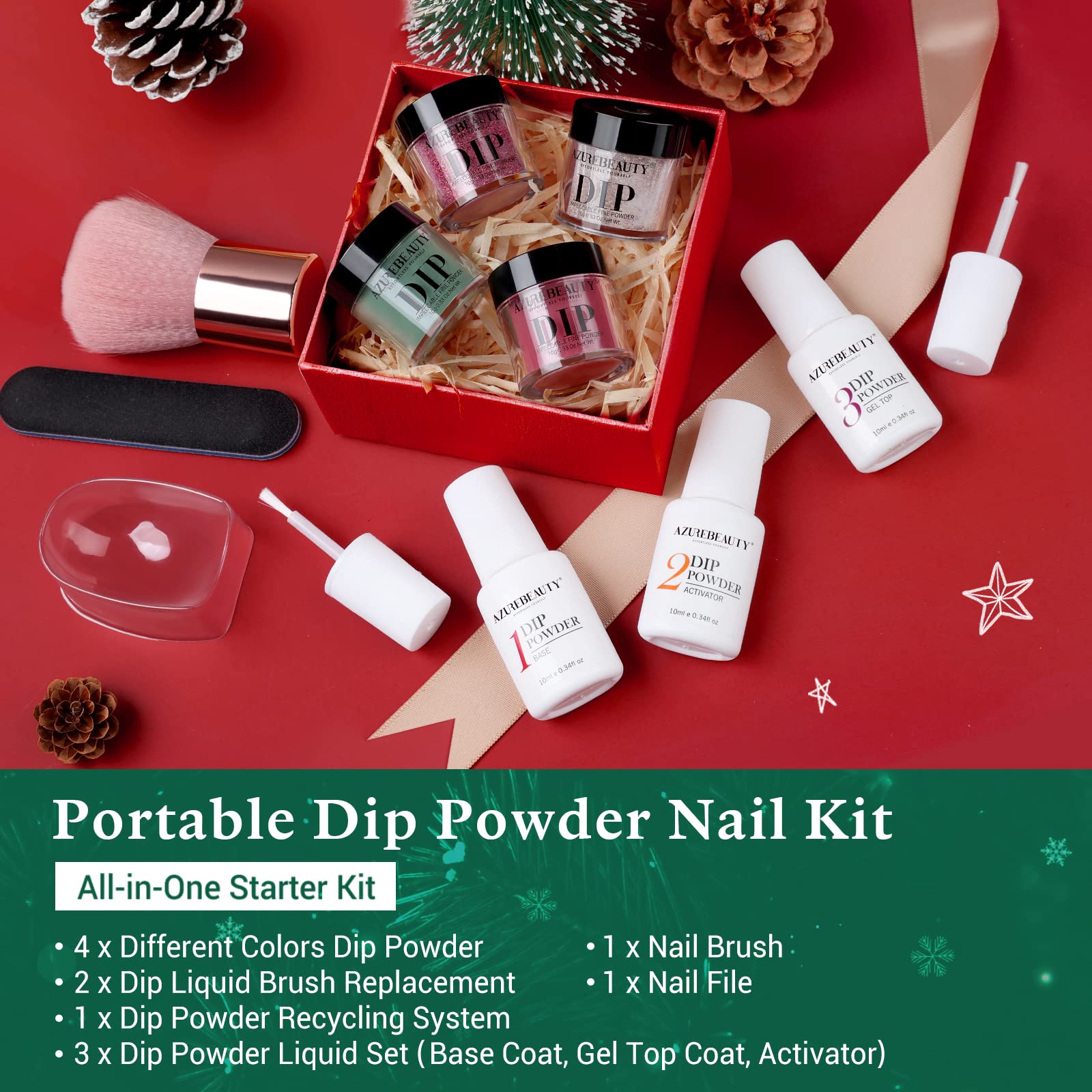 AZUREBEAUTY large nail brush helps precise, clean nail art.