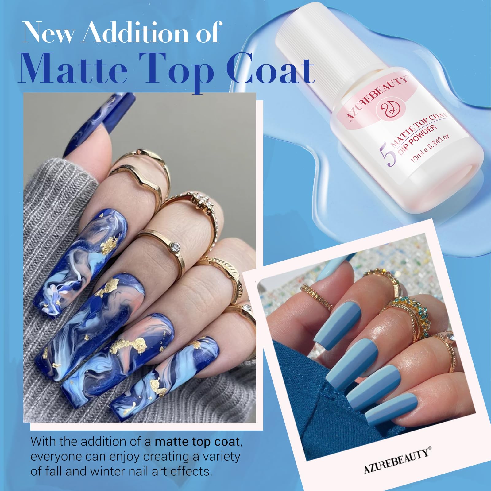 AzureBeauty matte top coat adds season-friendly matte finish for fall and winter