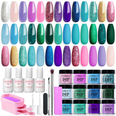 AZUREBEAUTY Mermaid Series Nail Kit for versatile dip manicure looks