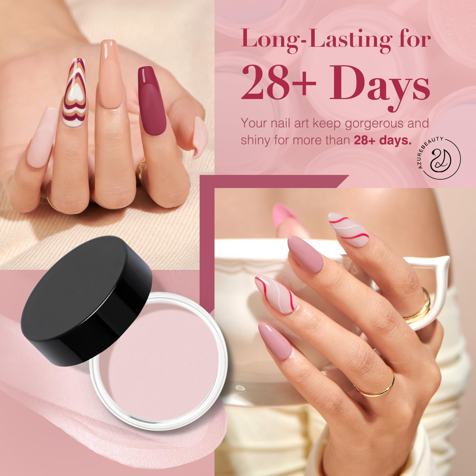 AZUREBEAUTY nail brush and file kit closeup for precise shaping and smooth filing