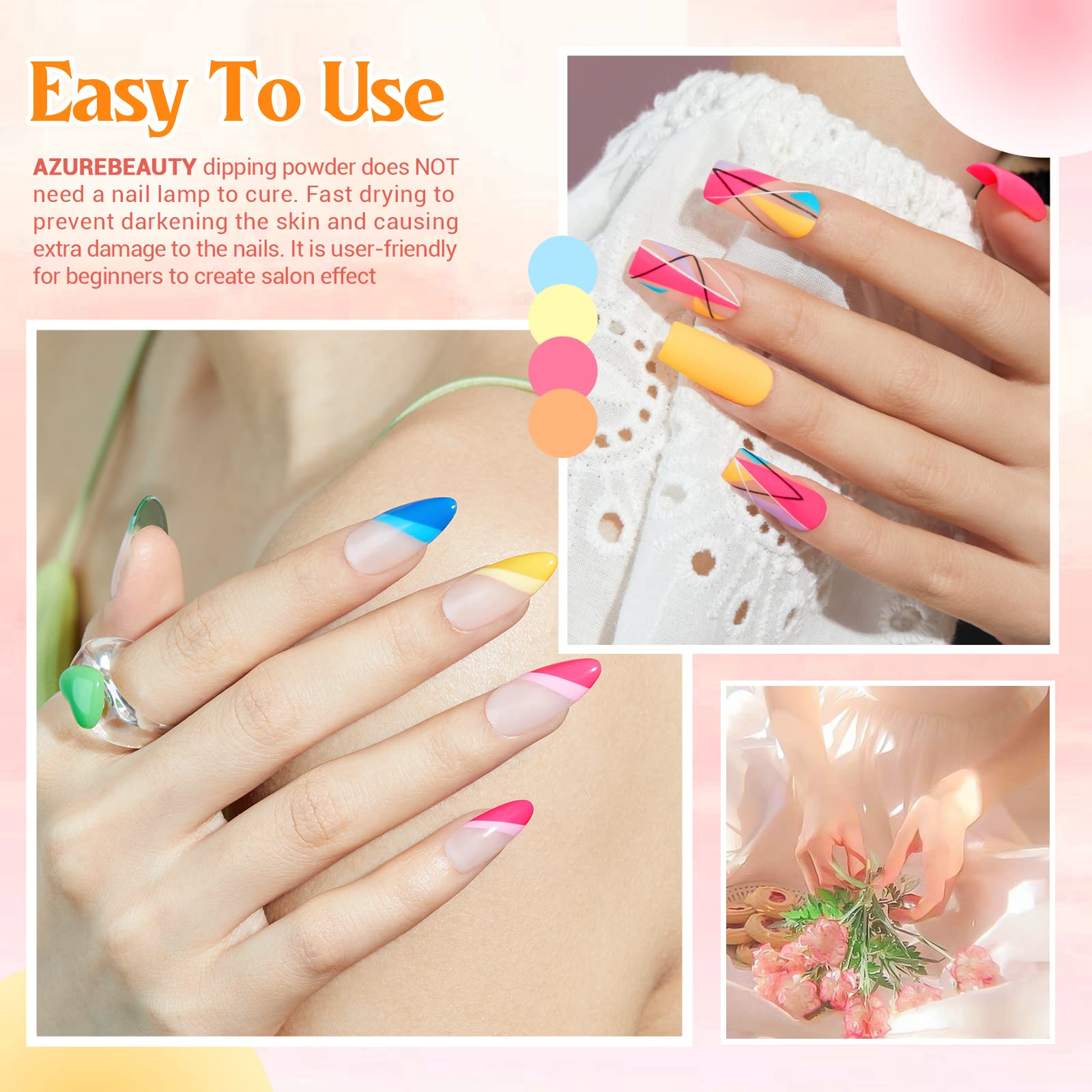 AZUREBEAUTY nail brush and file included for precise shaping and cleanup.