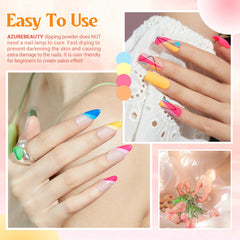 AZUREBEAUTY nail brush and file included for precise shaping and cleanup.