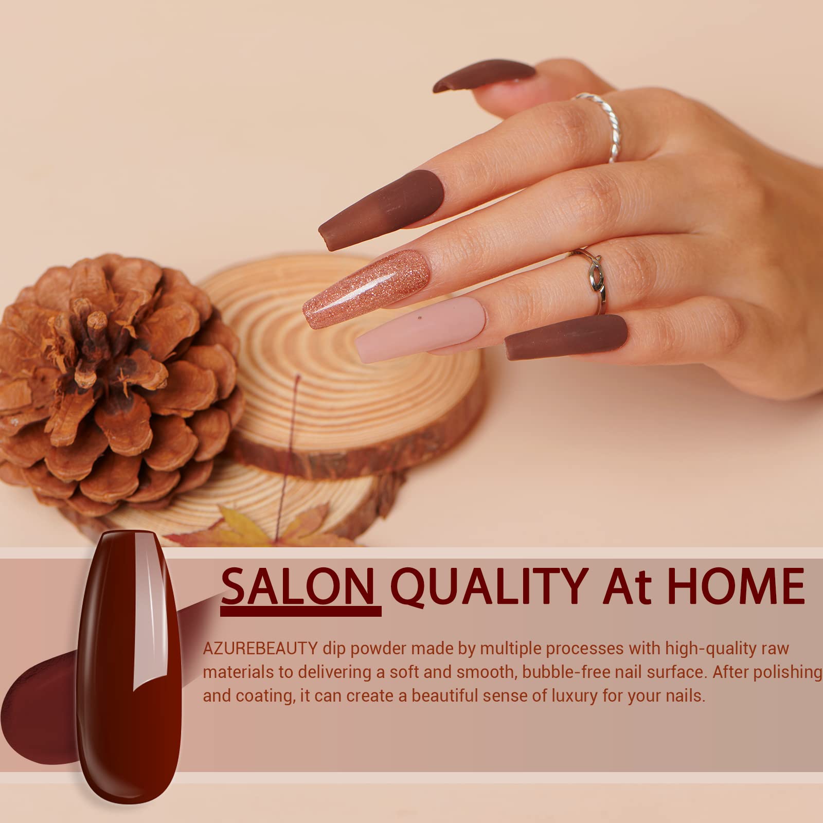 AZUREBEAUTY nail brush included for precise application and smooth blending.