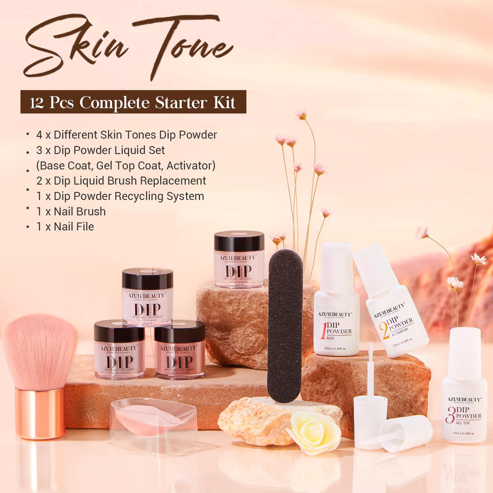 AZUREBEAUTY Nail Brush included for precise powder application and cleanup.