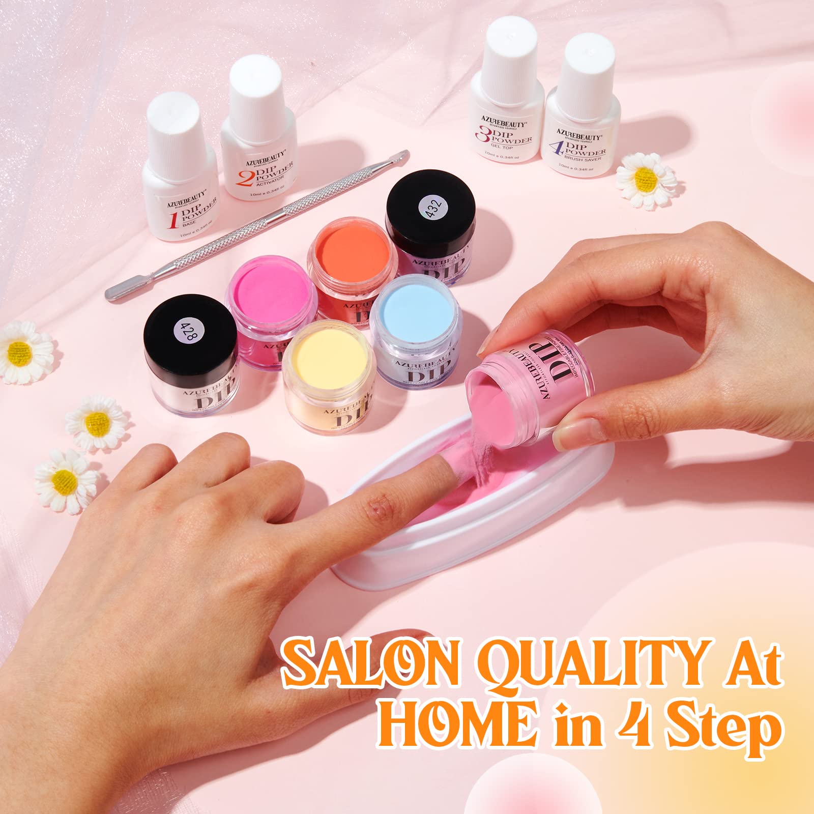 AZUREBEAUTY nail buffer provides gentle surface prep for better adhesion.