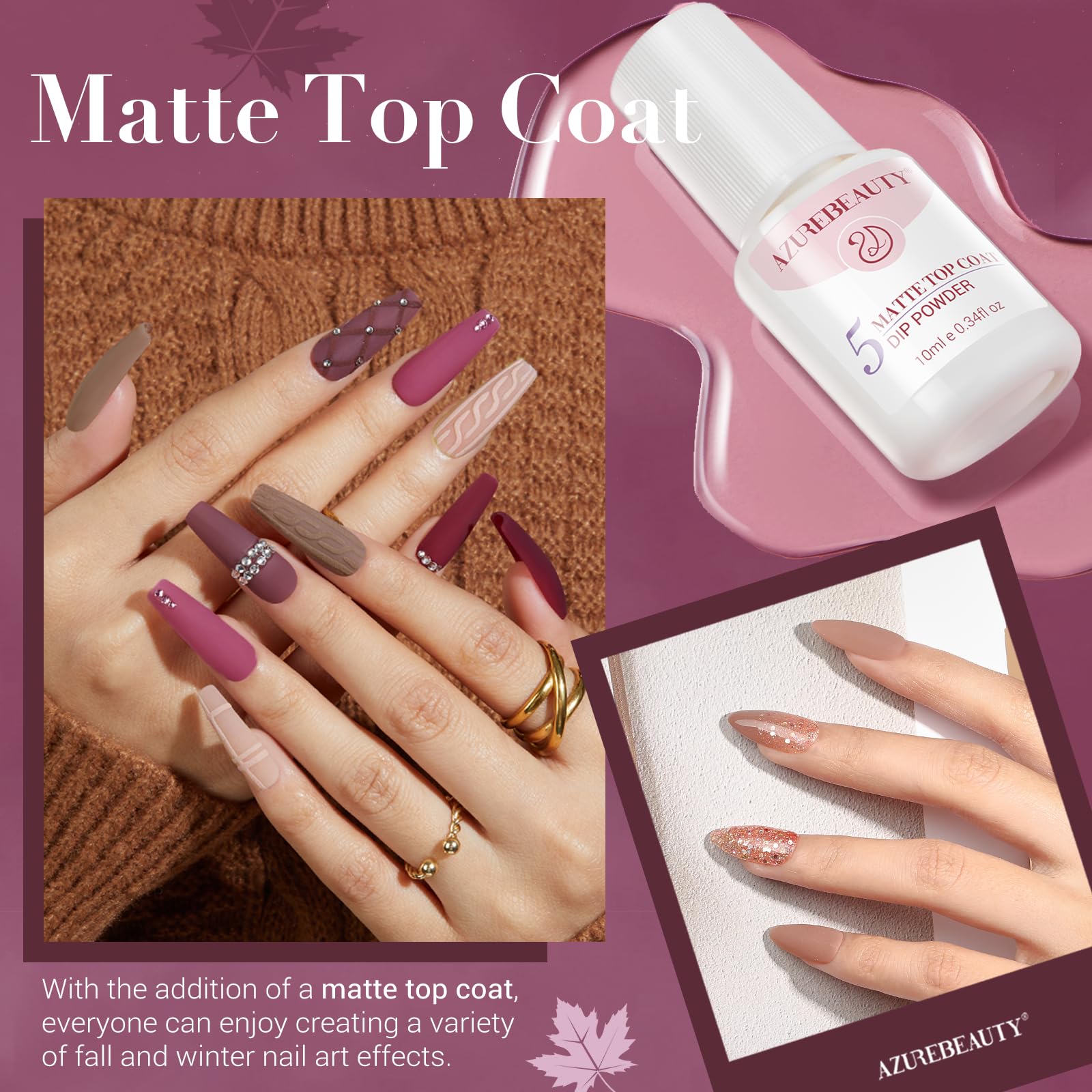 AZUREBEAUTY No-lamp-dry system speeds up DIY nails.