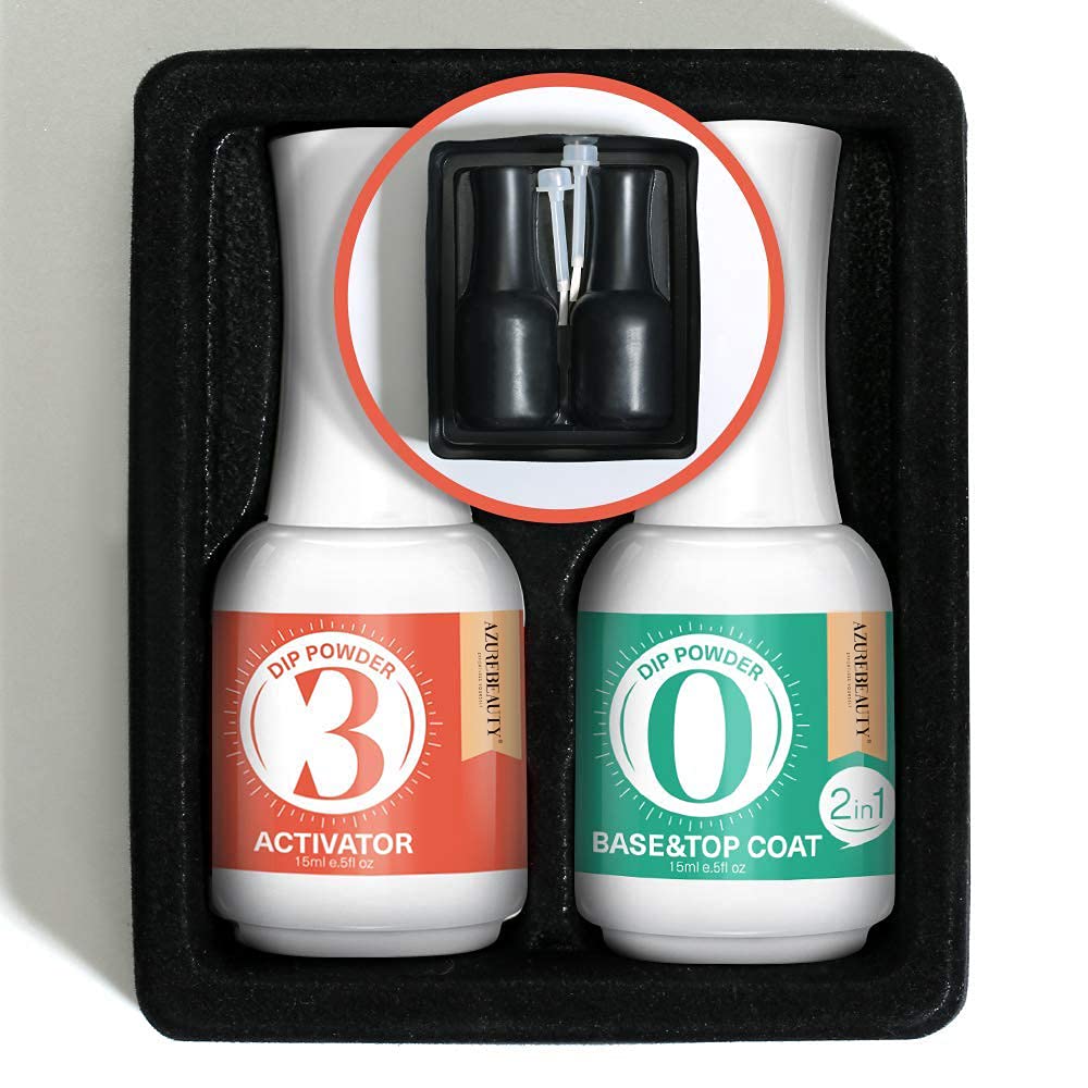 AzureBeauty no-lamp-needed dip nails in minutes without heat tool