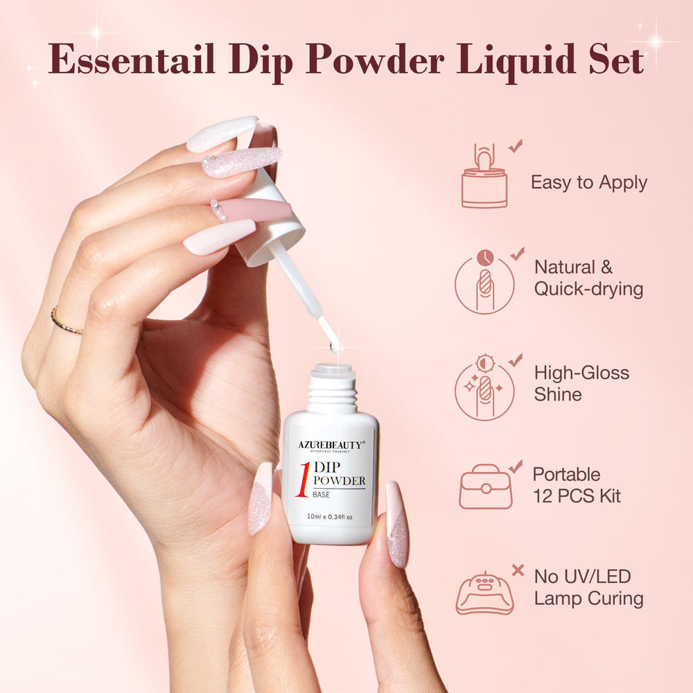 AZUREBEAUTY nude dip powder offers natural-looking color.
