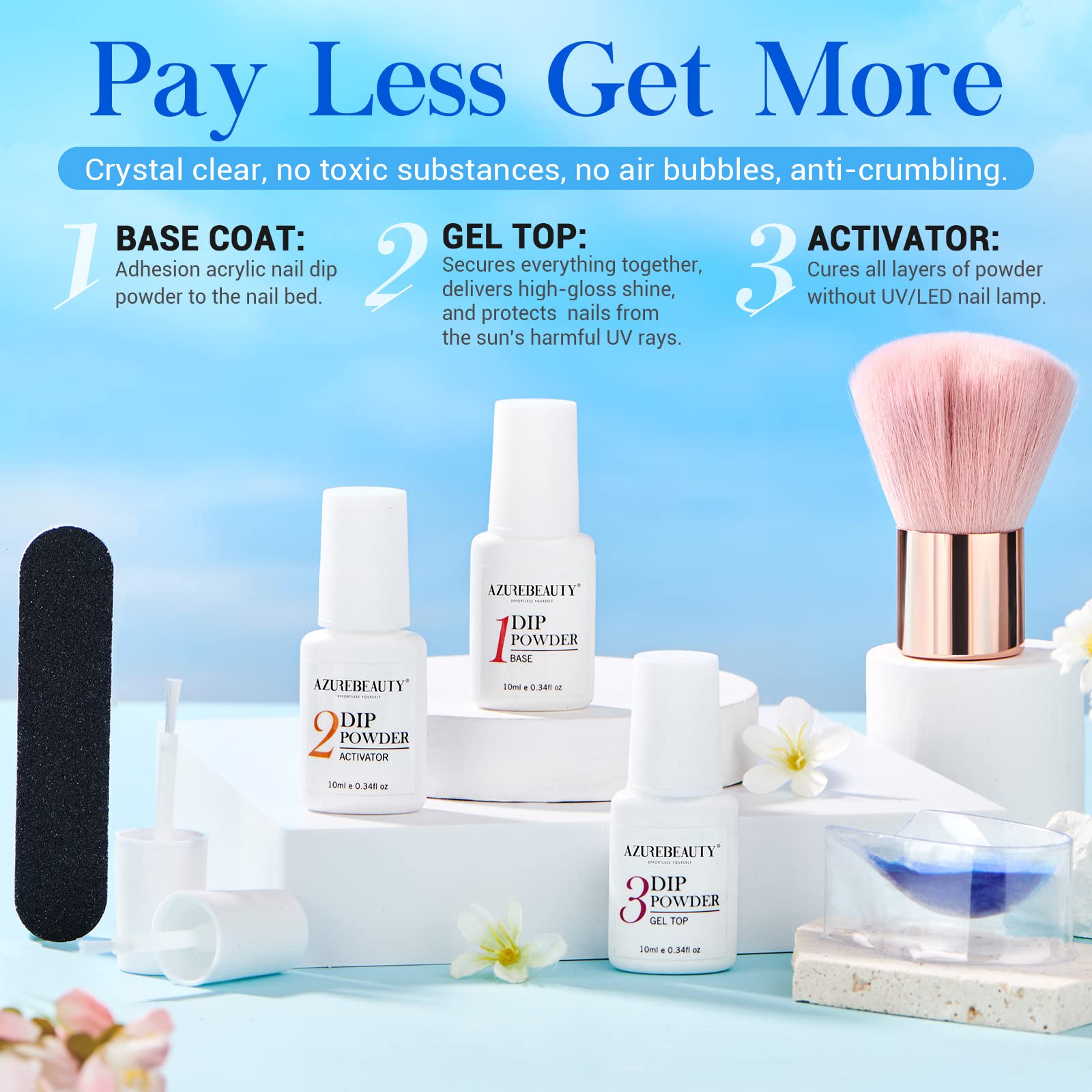 AZUREBEAUTY pincel uñas para precisión