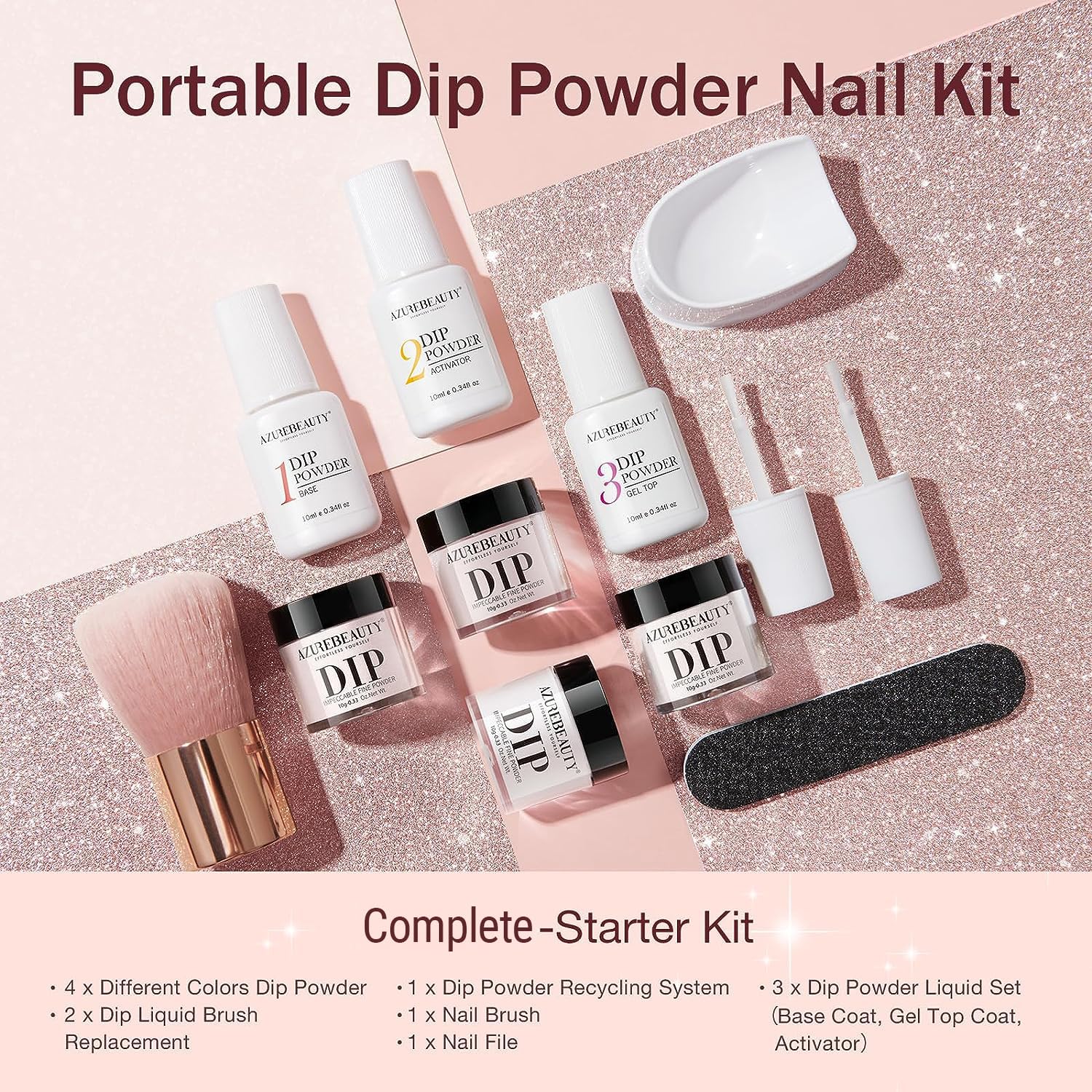 AZUREBEAUTY top coat bottle adds shine and protection.