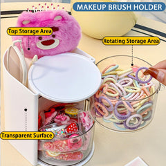 Azurphoric soporte para cepillos y maquillaje de dos capas facilita el acceso.