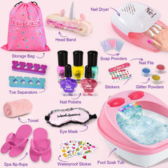 B Bascolor pedicure spa kit includes tools for playful nail care