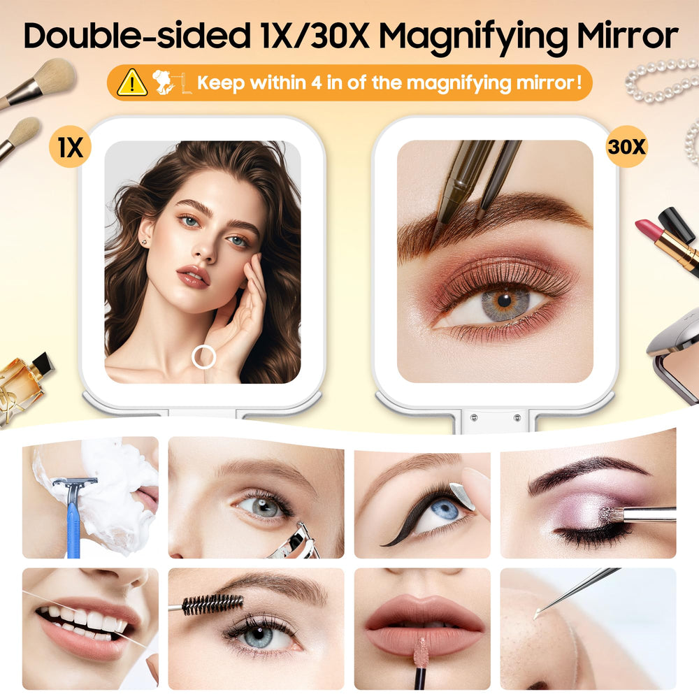 B Beauty Planet mirror with 3-color lighting for true-to-tone makeup.