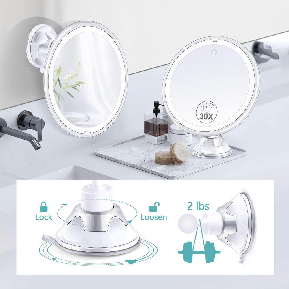 B Beauty Planet suction cup securing mirror on smooth surface