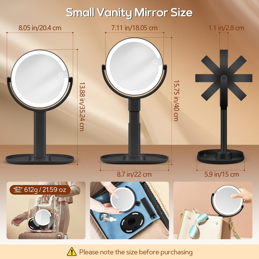 B Beauty Planet lighted mirror with 3 lighting modes for accurate daytime makeup