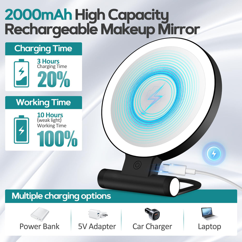 B Beauty Planet magnifying mirror three-color modes for versatile lighting tasks.