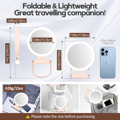 B Beauty Planet magnifying mirror 30x detail close-up for fine brow work.
