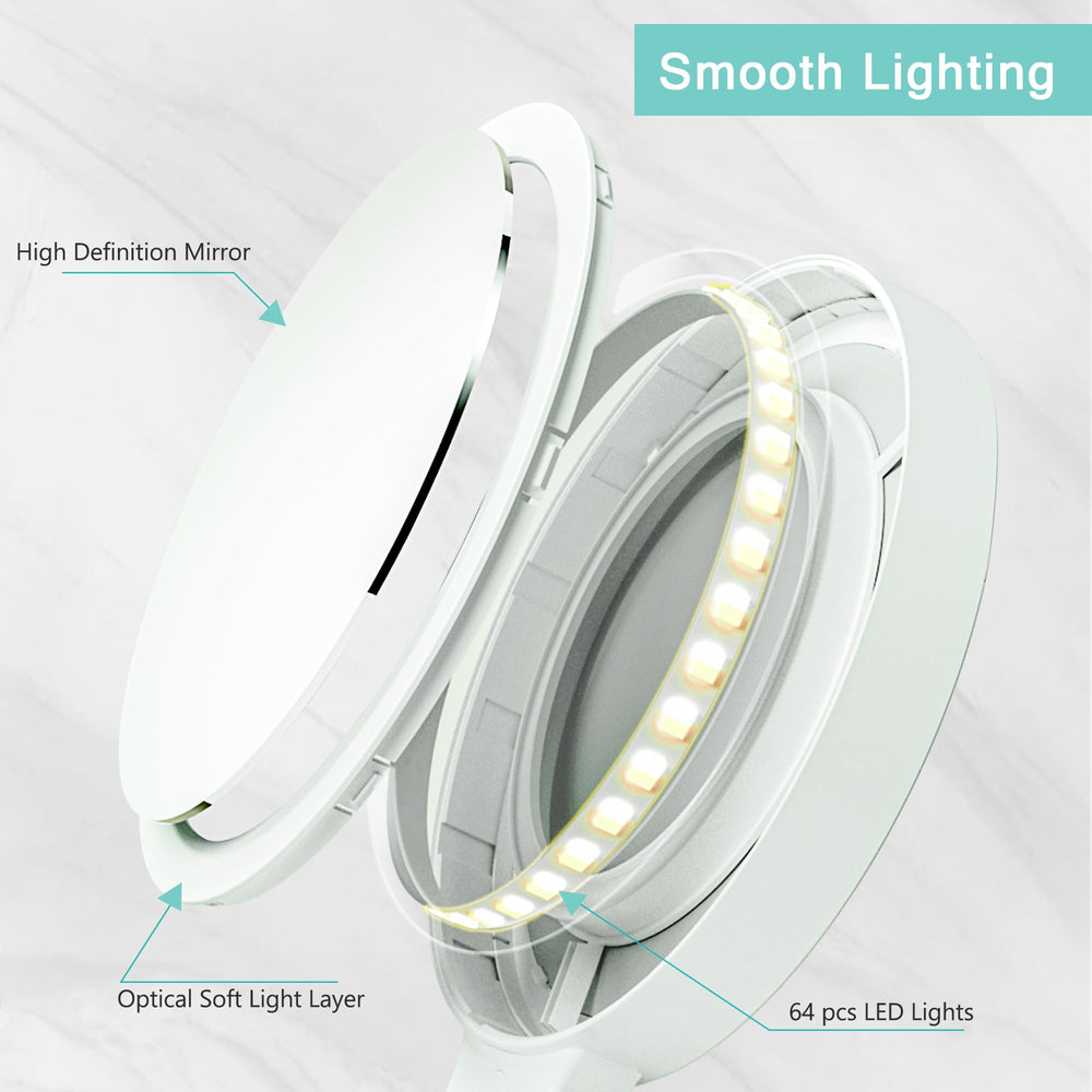 B Beauty Planet touch controls let you adjust brightness quickly.
