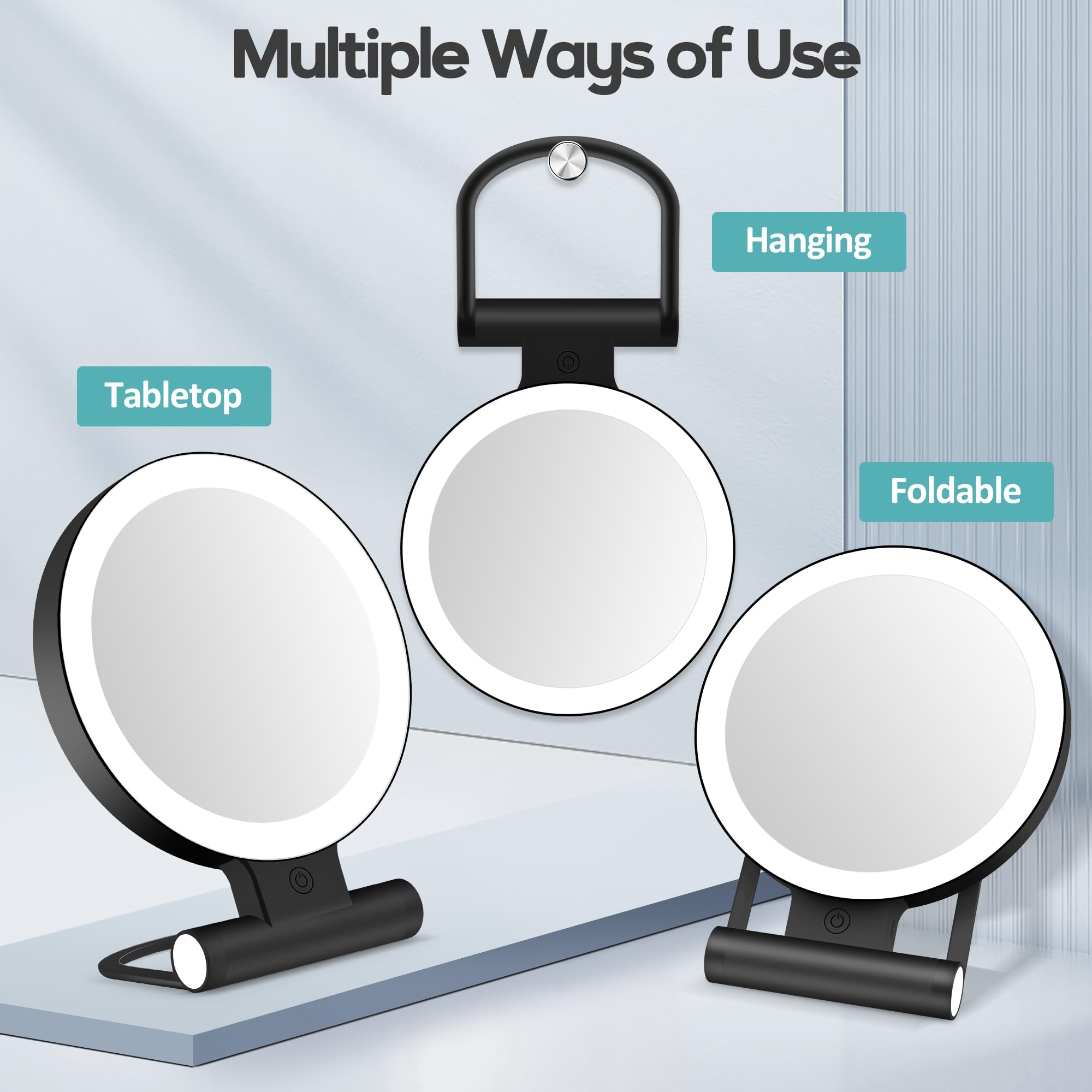 B Beauty Planet magnifying mirror travel-compact design fits in handbags.