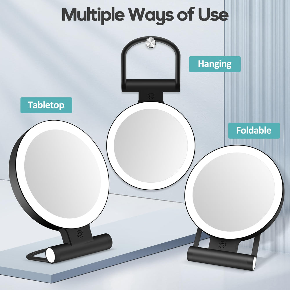 B Beauty Planet magnifying mirror travel-compact design fits in handbags.