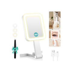 B Beauty Planet magnifying travel mirror 1x view for daily makeup checks.