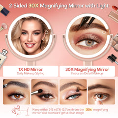 B Beauty Planet makeup-mirror-3-lighting-modes reveals natural, warm, and cool illumination